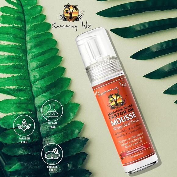 Sunny Isle Jamaican Black Castor Oil Mousse Wrap Set Twist 7oz | Excellent Hold - Picture 4 of 7